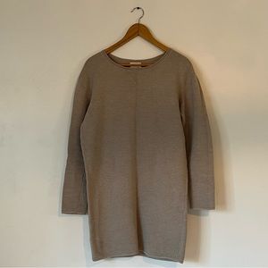 Aritzia Wilfred Campanule Tan Silk & Cashmere Blends Sweater Dress